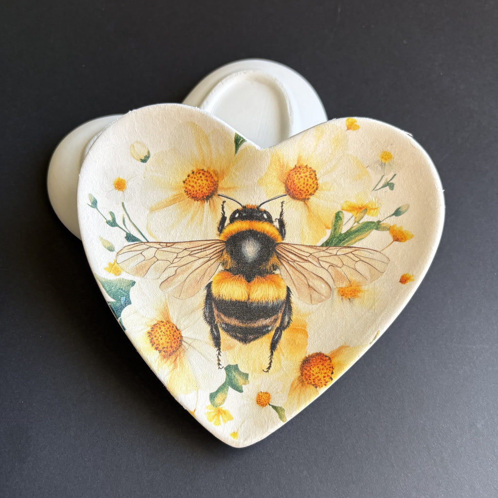 Bumblebee Botanical | Heart Ceramic Trinket Tray