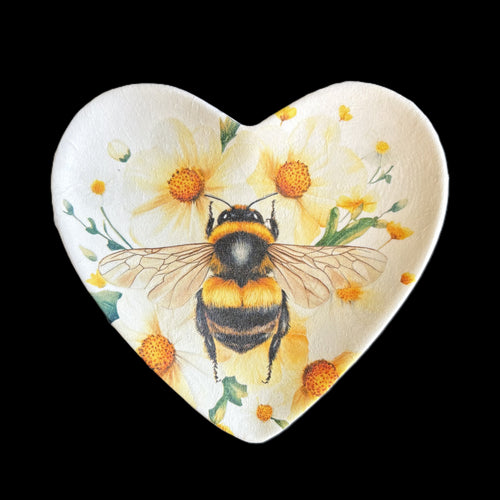 Bumblebee Botanical | Heart Ceramic Trinket Tray