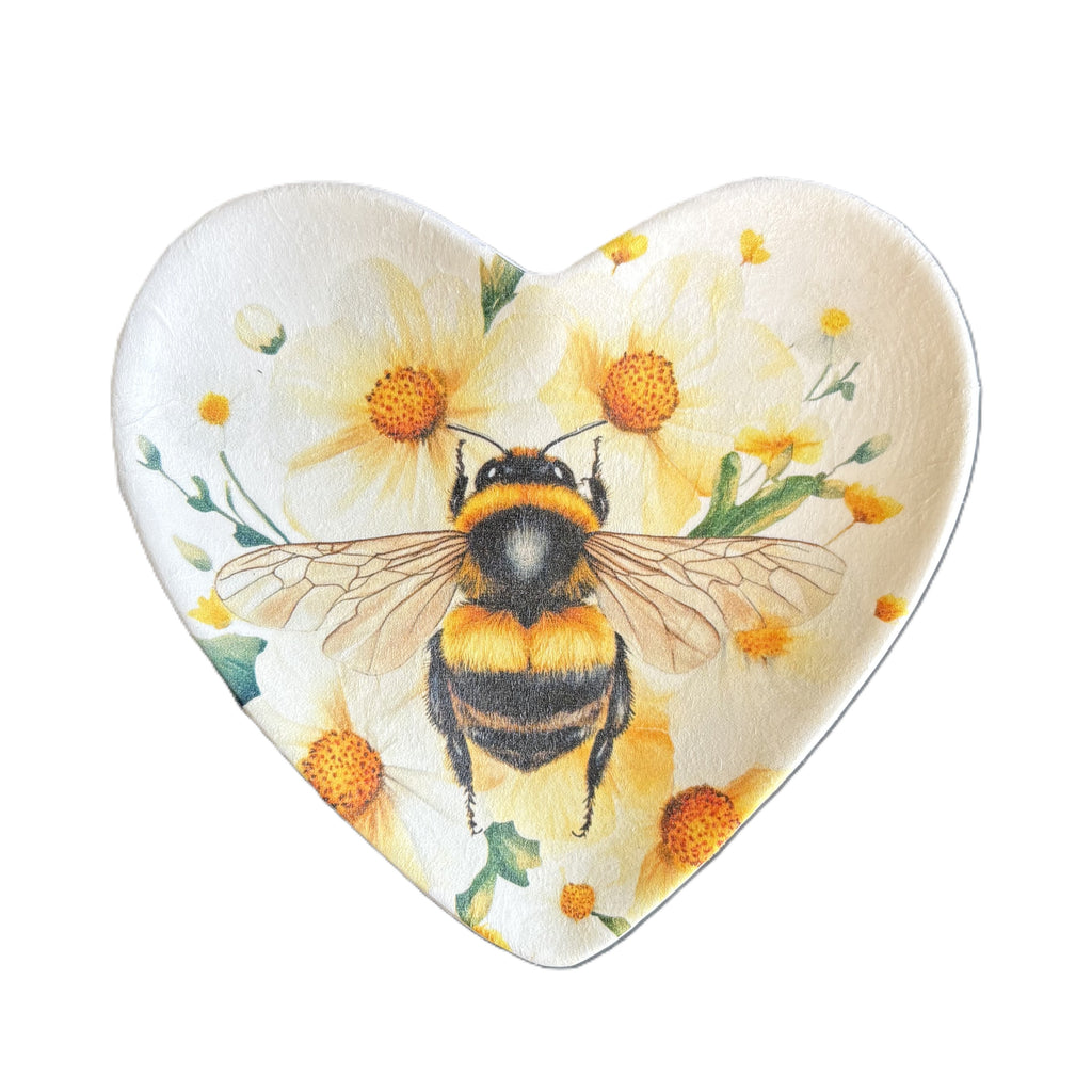 Bumblebee Botanical | Heart Ceramic Trinket Tray