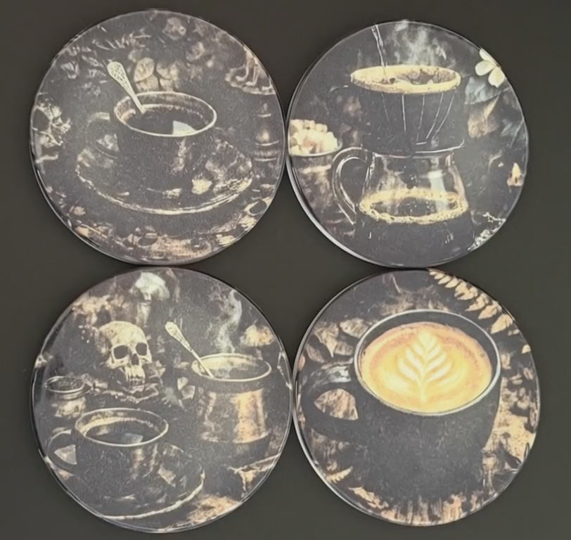 Botanical Brew Coasters | Witchy Coffee Set