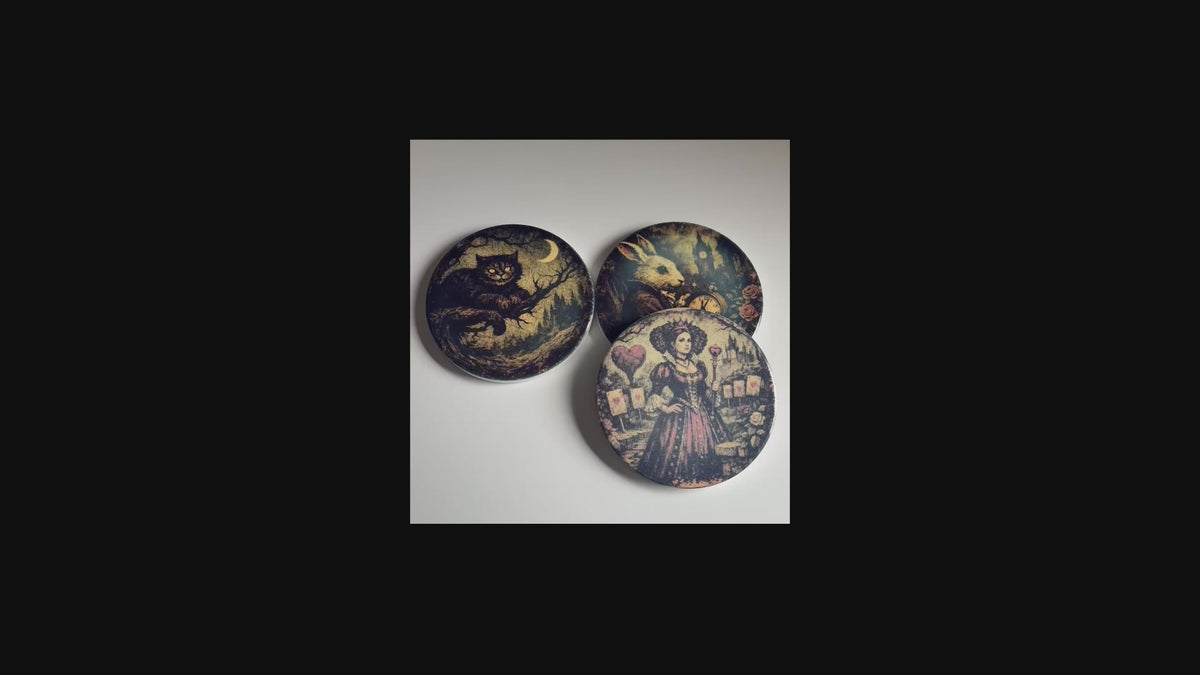 Moonlit Mischief Coasters| Gothic Fantasy